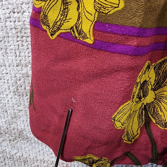 Anthropologie MAEVE Terrace Floral Wide Leg Pants Womens 2 Brown Gold Smocked - Picture 6 of 14